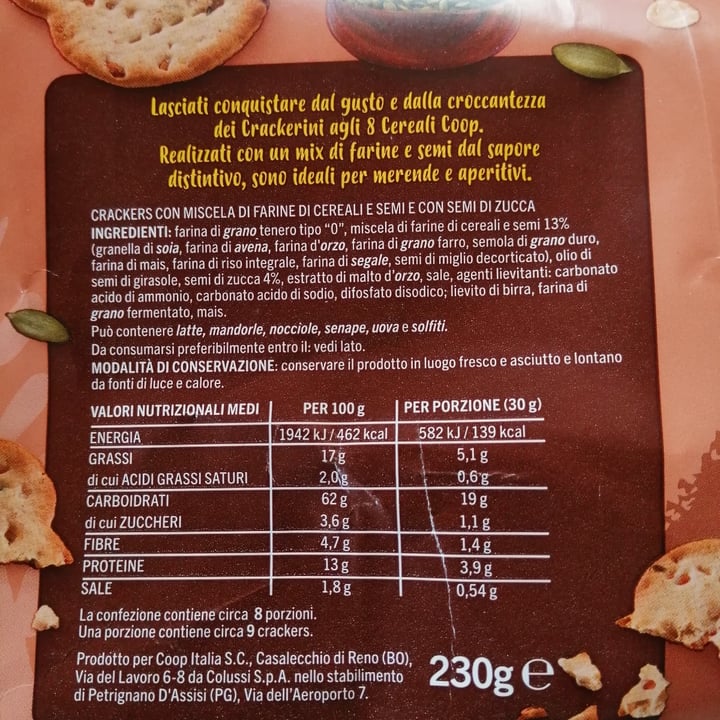 photo of Coop crackerini agli 8 cereali e semi di zucca shared by @anthe on  28 Aug 2024 - review