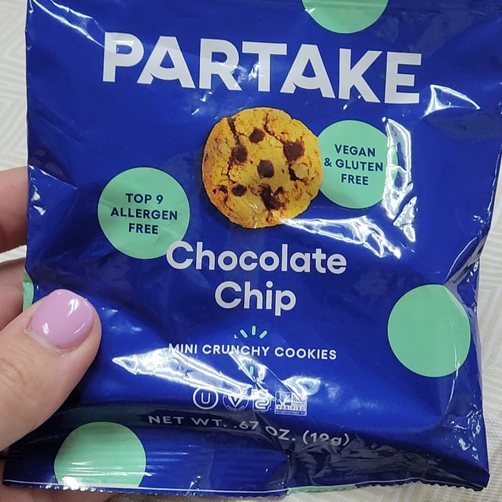 photo of Partake Foods Chocolate Chip Cookies - Crunchy shared by @pinkobsessedvegan on  04 Sep 2023 - review