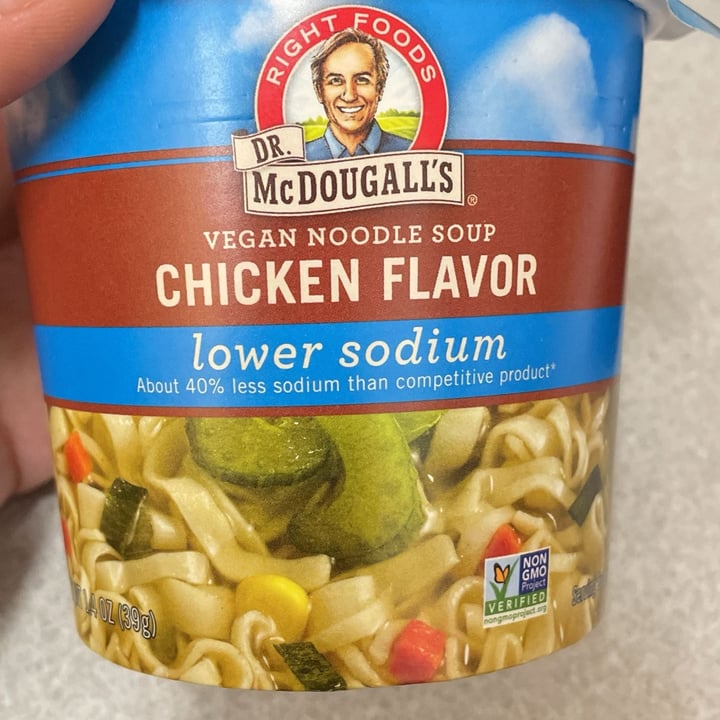 photo of Dr McDougall's  Right Foods Vegan noodle soup-chicken flavor (lower sodium) shared by @risinghope on  10 Mar 2025 - review