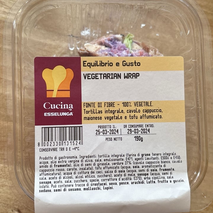 photo of Esselunga Vegetarian Wrap shared by @animalslover96 on  27 Mar 2024 - review
