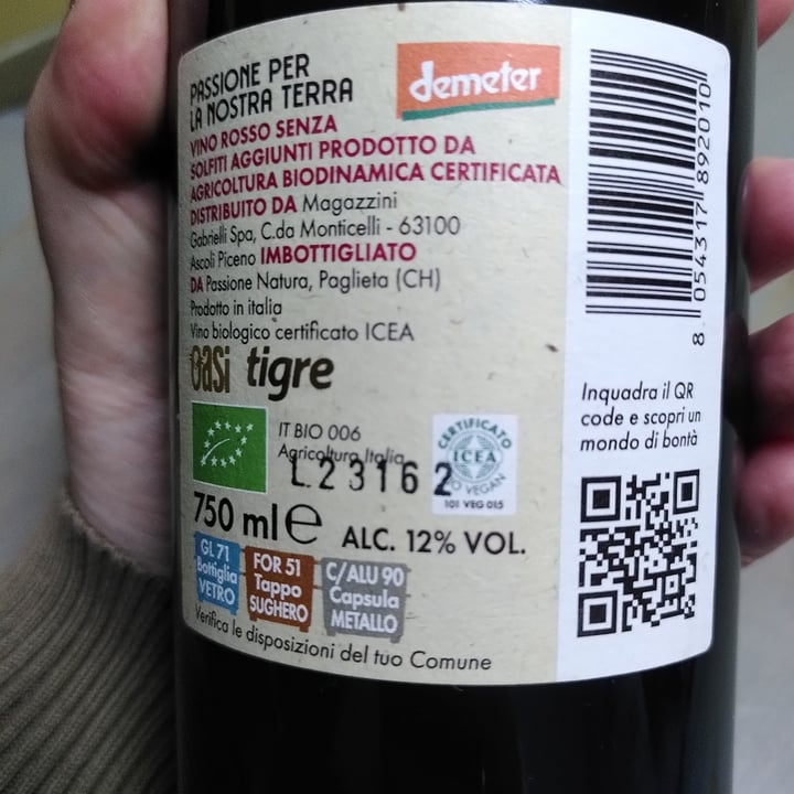 photo of Fatti buoni Vino rosso biologico biodinamico senza solfiti aggiunti shared by @merry-cherry-veg on  30 Apr 2024 - review