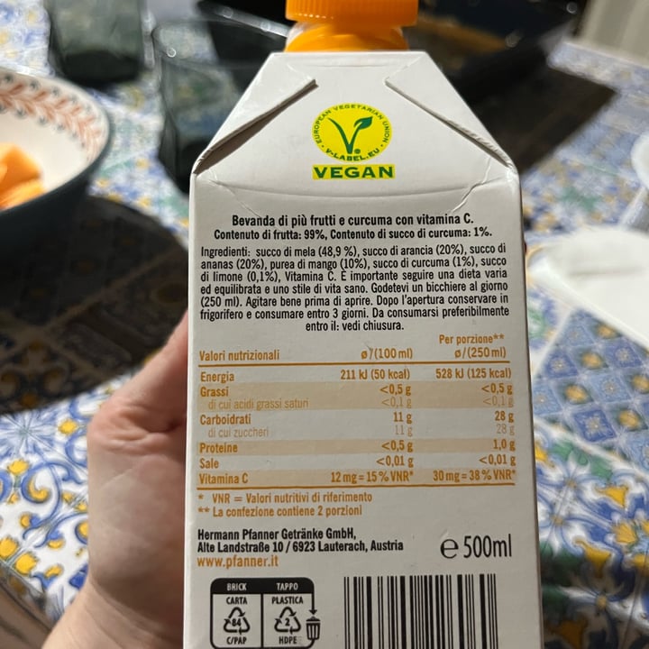 photo of Pfanner #FattiBell* Spremuta di Frutta + Curcuma Vitamina C shared by @silviaaaa on  07 Aug 2024 - review