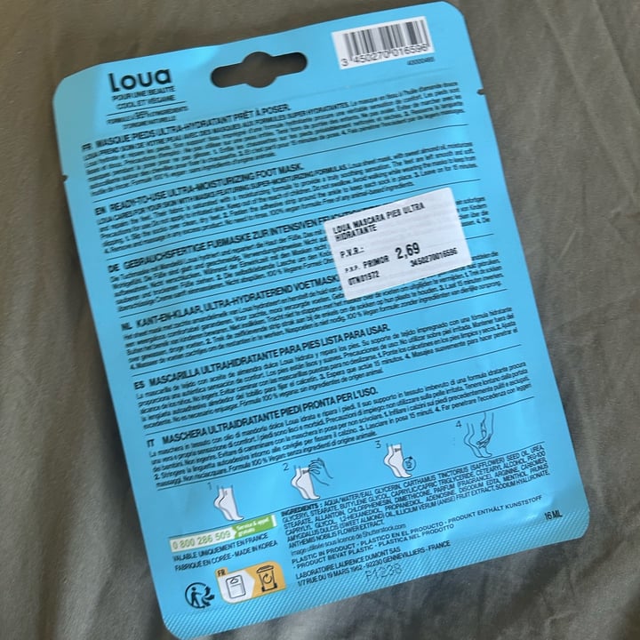 photo of Loua - Cool Vegan Beauty foot sheet mask ultra hydratant shared by @elenina on  19 Jul 2025 - review