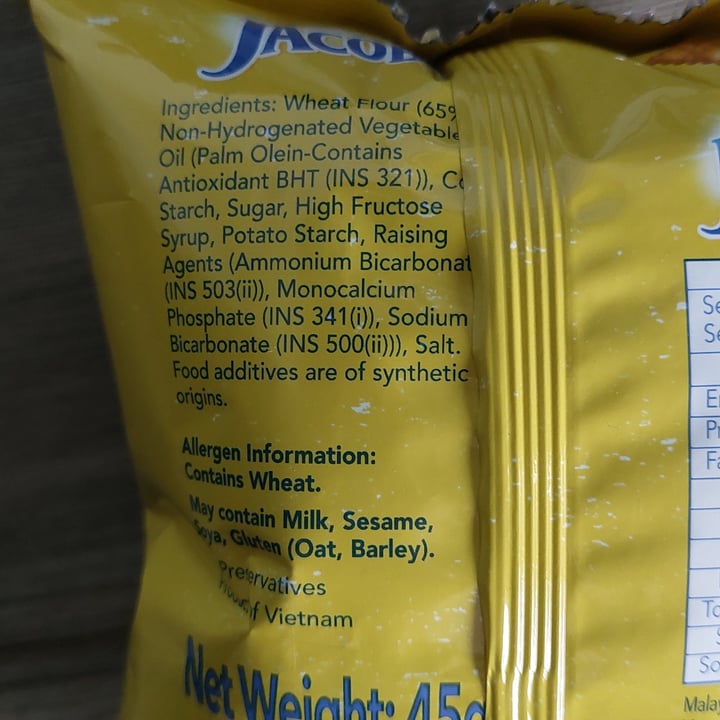 photo of Jacob's baked crisps shared by @sadkid08 on  13 Jan 2024 - review