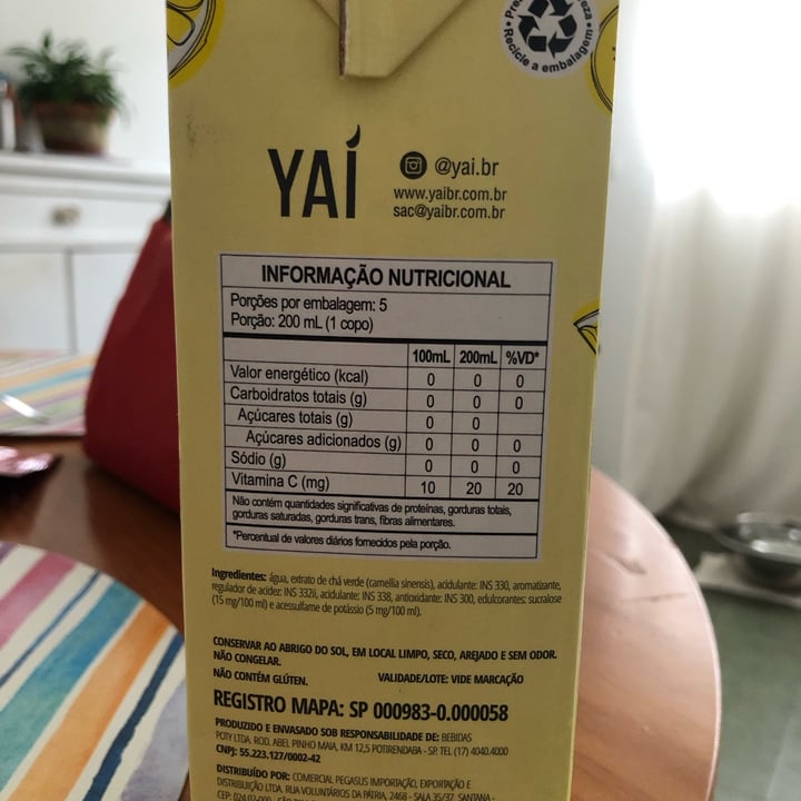 photo of Yaí Chá Verde Sabor Limão Siciliano Com Hortelã - 1L shared by @fernanda-81 on  10 Dec 2023 - review