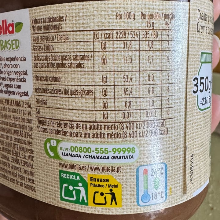 photo of Nutella Nutella Plant Based shared by @millito on  17 May 2025 - review