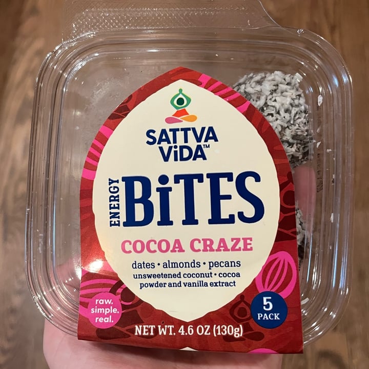 photo of Sattva Vida Cocoa Craze Energy Bites shared by @veggie5 on  31 Jul 2024 - review