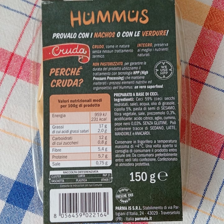 photo of Parma is Hummus crudo di ceci shared by @marta1977 on  27 Apr 2024 - review