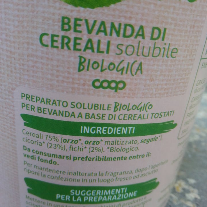 photo of Vivi verde bio Coop Bevanda di cereali solubile biologica con cicoria e fichi shared by @robertaboschi on  19 May 2024 - review