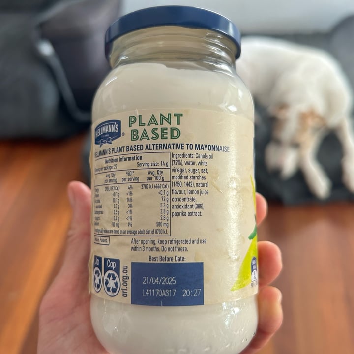 photo of Hellmann’s Plant Based Mayo shared by @itsjustmel on  20 Oct 2024 - review