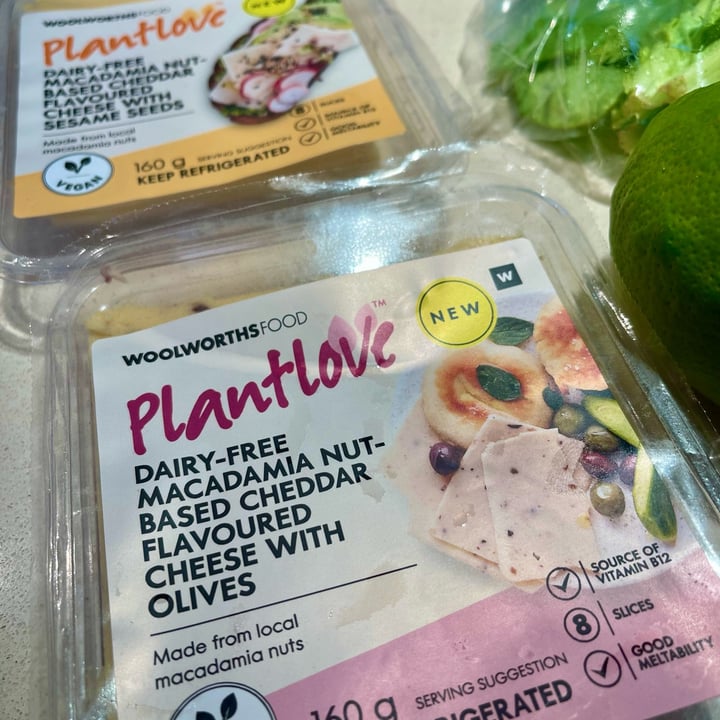 photo of Woolworths Food Plant Love Dairy-free macadamia nut-based cheddar shared by @annetaylor on  13 Dec 2023 - review