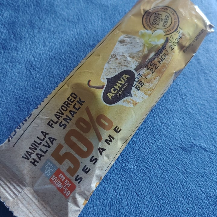 photo of Achva Vanilla Halva shared by @veganonthesavannah on  24 Jan 2024 - review