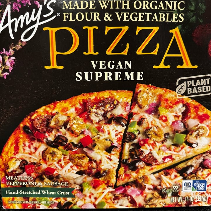 photo of Amy’s Amy’s Vegan Supreme Pizza shared by @yumi on  02 Apr 2024 - review