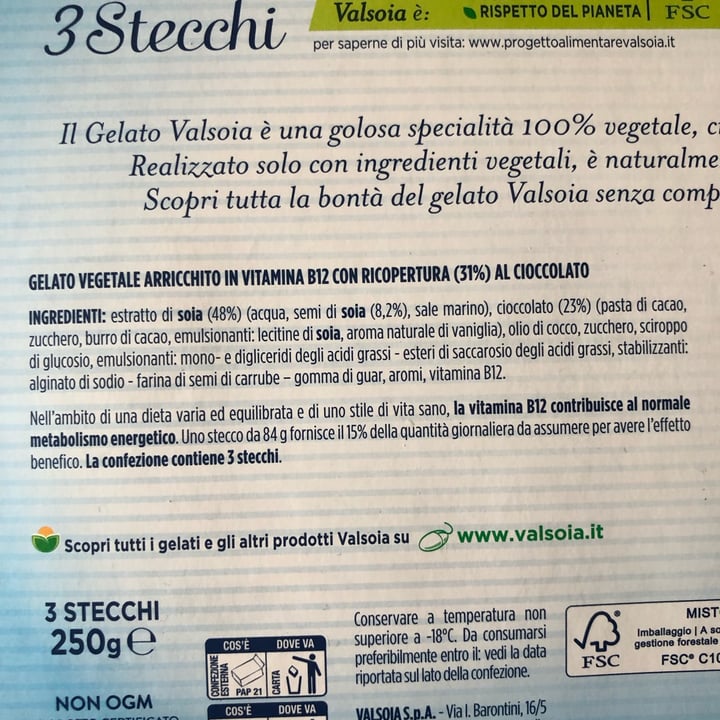 photo of Valsoia Gelato Stecco Ricoperto shared by @lucyvegan83 on  07 May 2024 - review