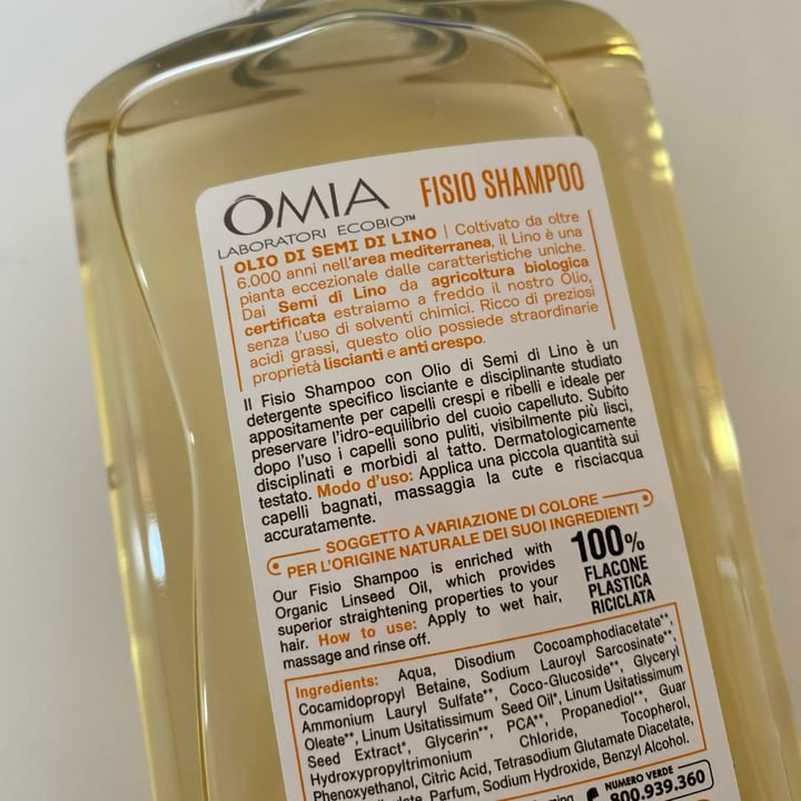 photo of Omia laboratori ecobio Fisio shampoo olio di semi di lino shared by @animalionline on  24 Mar 2024 - review