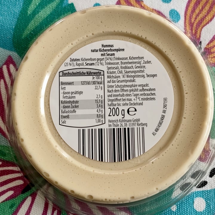 photo of W Hummus Natur shared by @irene80 on  09 Oct 2025 - review