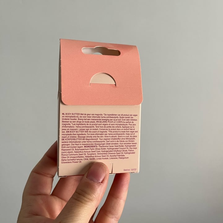 photo of Hema beurre pour le corps solide magnolia shared by @charlotteauxfraises on  31 Aug 2025 - review