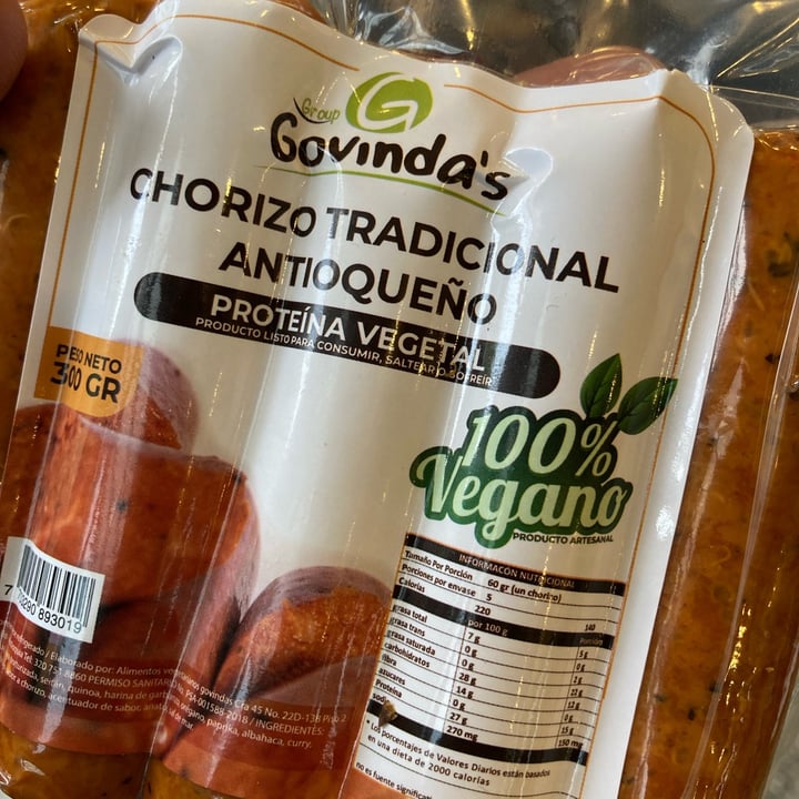 photo of Govinda's chorizo shared by @lalyveg on  26 Mar 2025 - review