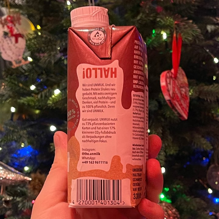 photo of UNMILK Protein Drink Chocolate shared by @anneeinhorn on  25 Dec 2023 - review