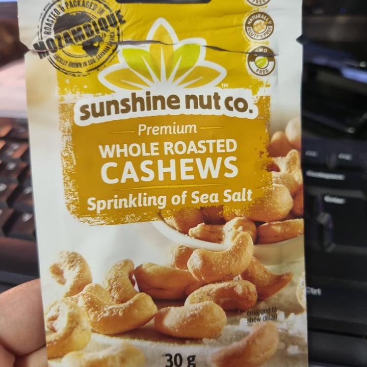 photo of Sunshine nut co Whole Roasted Cashews A Sprinkling Of Sea Salt shared by @wildfire on  02 Nov 2023 - review