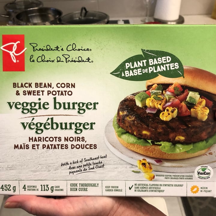 photo of PC Organics Black Beans Corn and Sweet Potato Veggie Burgers shared by @sueprozak on  15 Mar 2024 - review