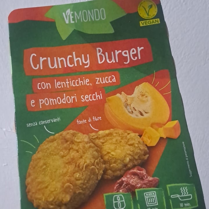 photo of Vemondo Crunchy Burger lenticchie, zucca e pomodori secchi shared by @acilegna on  25 Apr 2024 - review