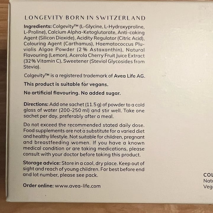 photo of Avea Collagen Activator - Lemon shared by @chefchrissy68 on  05 Oct 2025 - review