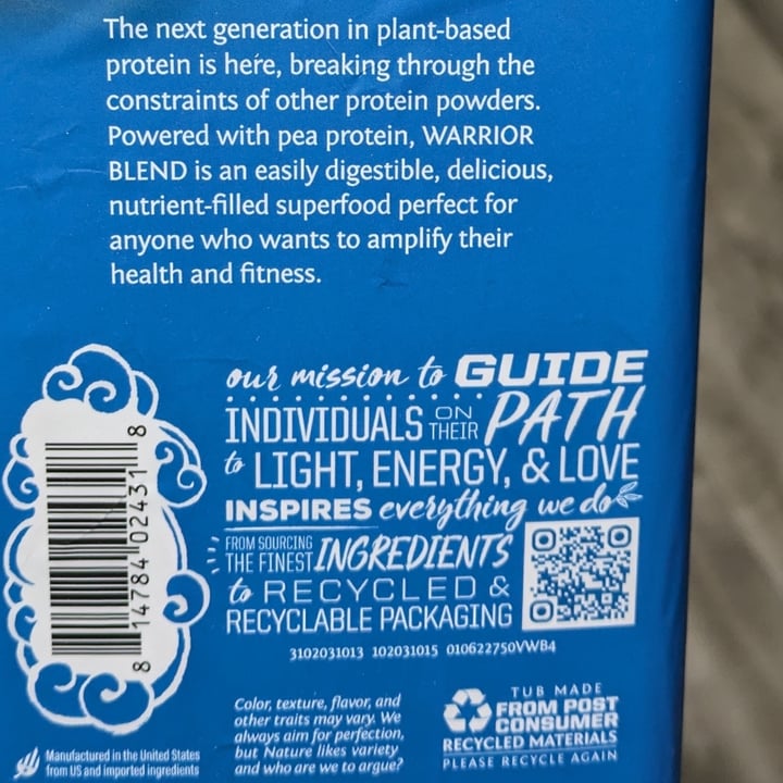 photo of Sunwarrior Protein Warrior Blend - Vanilla Flavor shared by @brtjohns on  25 Apr 2024 - review