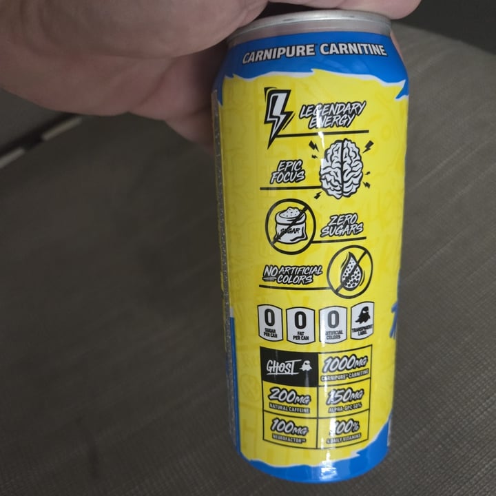 photo of Ghost Energy Drink Sour Patch Kids Blue Raspberry shared by @teknevra on  15 Jun 2024 - review