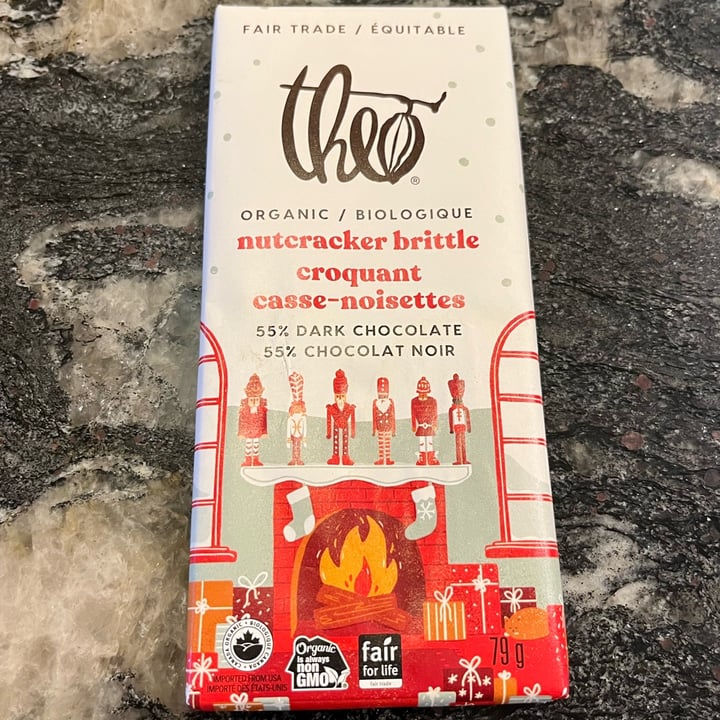 Theo Chocolate Nutcracker Brittle 55 Dark Chocolate Review abillion