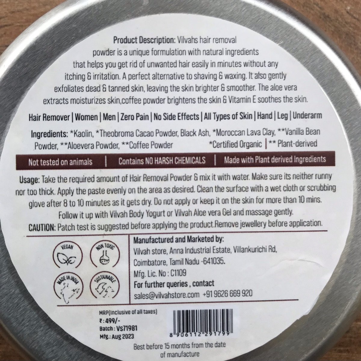 Vilvah Store Hair Removal Powder Chocolate Reviews abillion