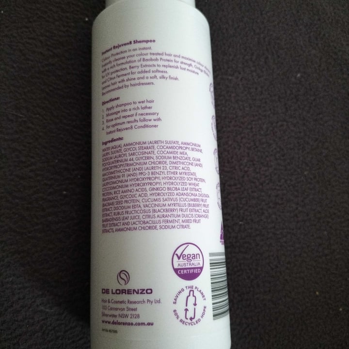 photo of De Lorenzo Rejuven8 Shampoo shared by @helenevegan on  15 Jul 2025 - review