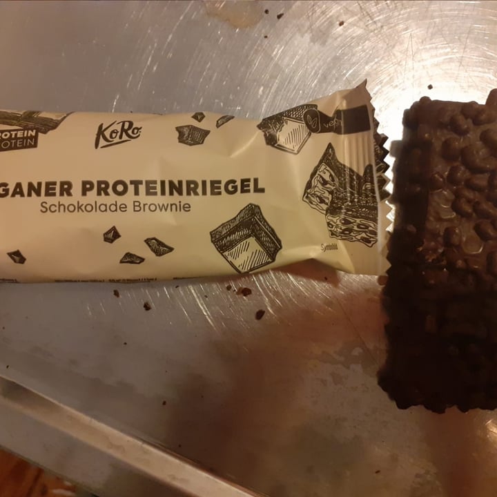 photo of Koro Veganer Proteinriegel (Schokolade Brownie) shared by @arip30 on  03 Sep 2023 - review