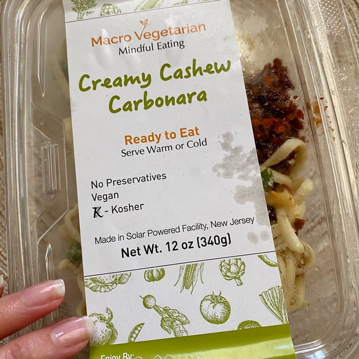 photo of Macro Vegetarian Creamy Cashew Carbonara shared by @lynsire on  14 Jan 2025 - review