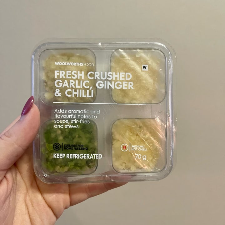 photo of Woolworths Food Fresh Crushed Garlic, Ginger & Chilli shared by @jeanne-marie on  18 Mar 2024 - review