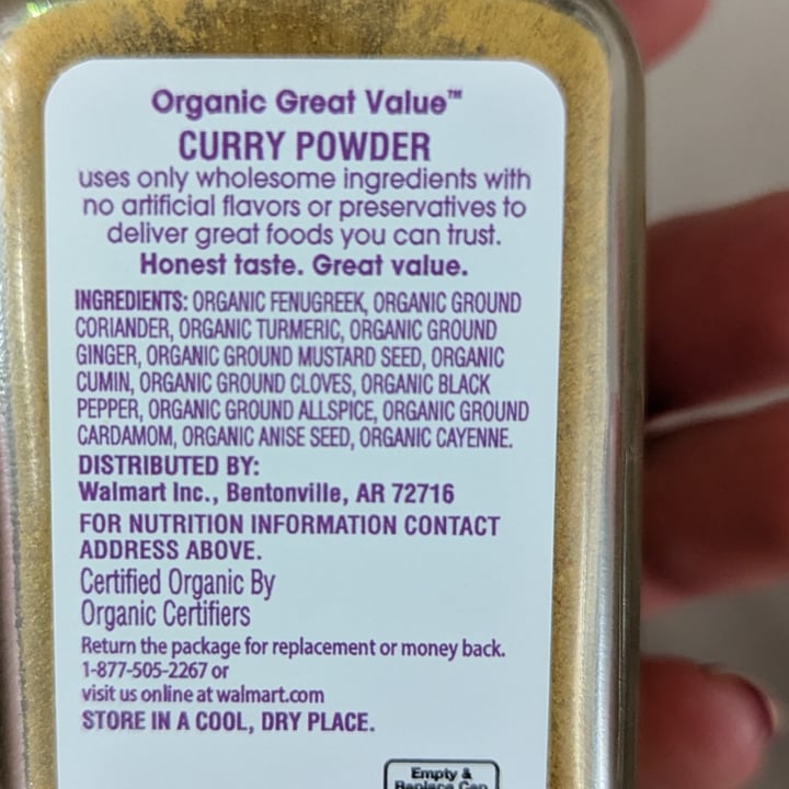 photo of Organic Great Value Curry Powder shared by @tina360 on  10 Oct 2025 - review