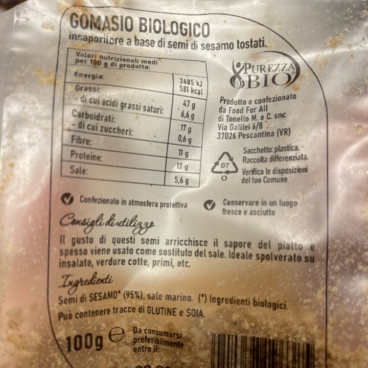 photo of Purezza bio Gomasio shared by @daveramone on  28 Mar 2024 - review