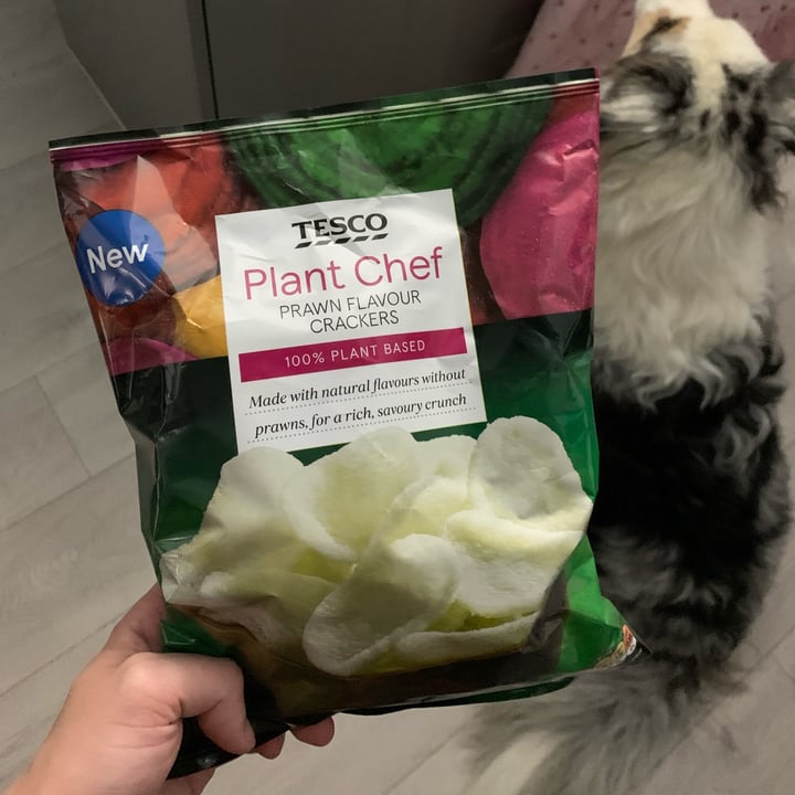 photo of Tesco Plant Chef prawn flavour crackers shared by @veganellas on  11 Oct 2023 - review