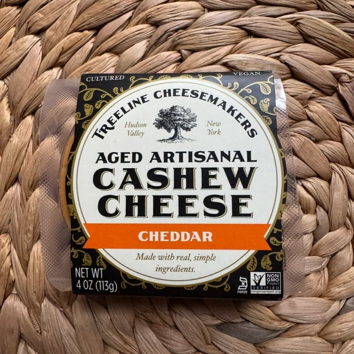photo of Treeline Cheese Aged Artisanal Cashew cheese cheddar shared by @veganfoodcrazy on  21 Sep 2025 - review
