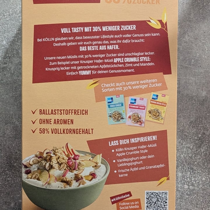 photo of Kölln Knusper Hafer-Müsli Apple Crumble Style shared by @punilu on  09 Sep 2025 - review