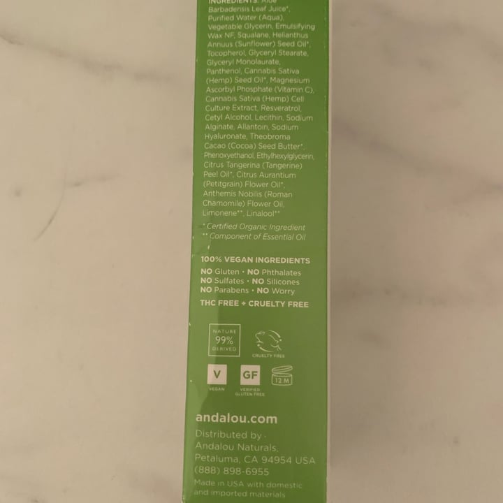 photo of Andalou Naturals Andalou Canna Cell Facial Serum shared by @mandygvegan on  18 Feb 2024 - review