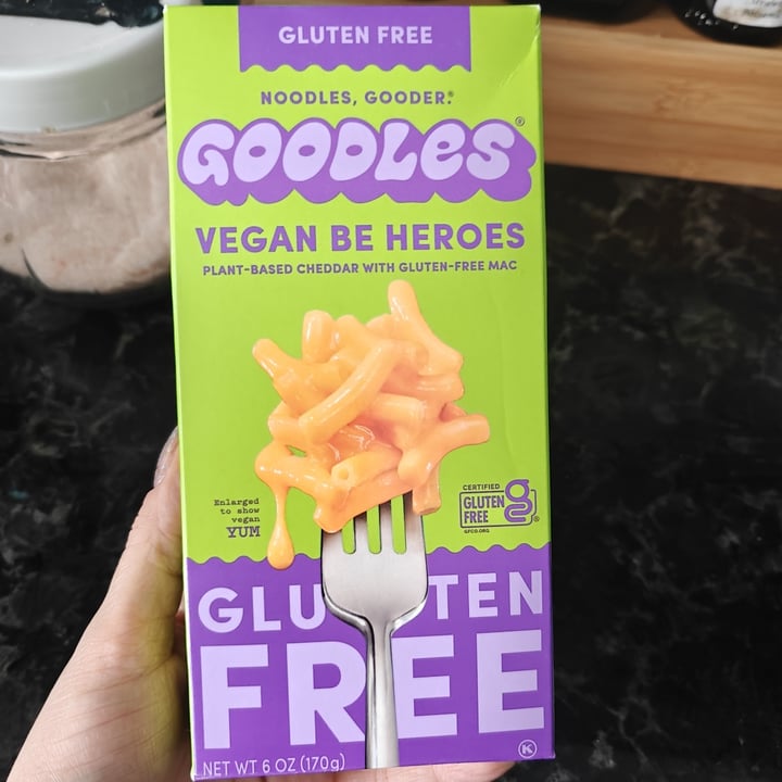 photo of Goodles Vegan be Heroes, chedder gluten free mac and cheese shared by @yunafreya on  11 Nov 2024 - review