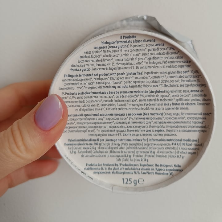 photo of ViaMia Bioavena Vegano Pesca Con Fermenti Lattici shared by @chiarett on  21 Jul 2025 - review