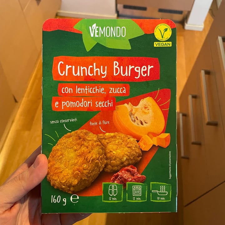 photo of Vemondo crunchy burger con lenticchie zucca e pomodori secchi shared by @tenny88 on  07 May 2024 - review