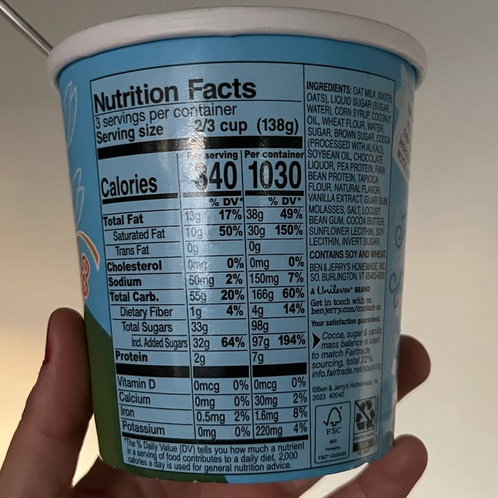 photo of Ben & Jerry's Chocolate Chip Cookie Dough shared by @sweetdoe37 on  23 Feb 2025 - review