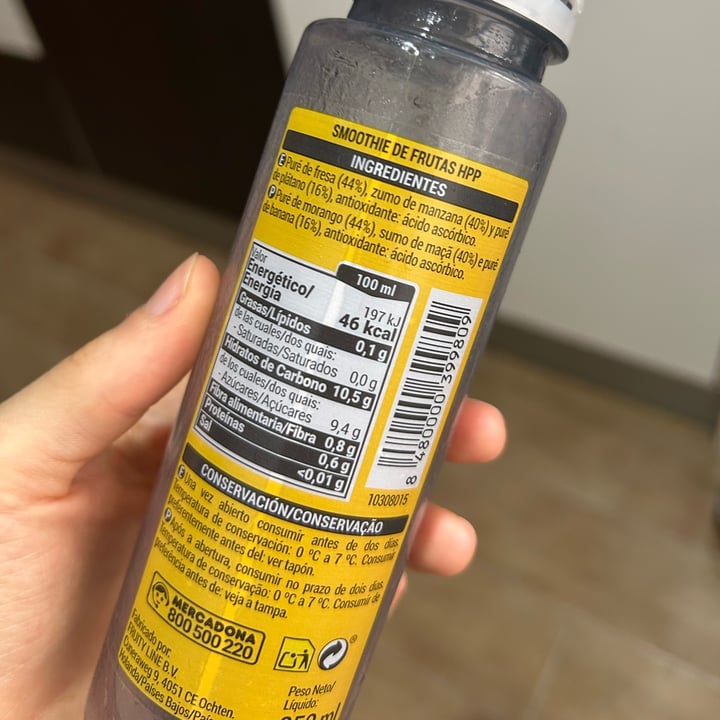 photo of Hacendado Smothie Fresa Morango shared by @elenina on  24 Jul 2025 - review