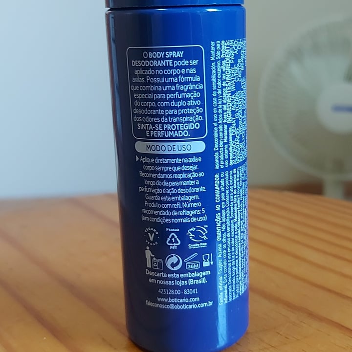 photo of O Boticário Body Spray Desodorante Quasar Rush shared by @janainasimone on  17 Aug 2023 - review
