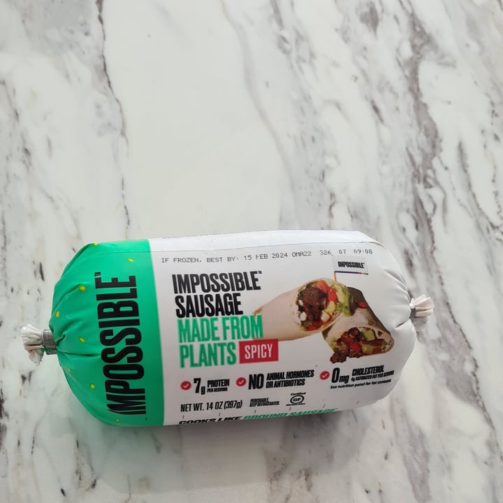 photo of Impossible Foods Impossible Sausage (Ground - Spicy) shared by @vallicard on  30 Aug 2023 - review