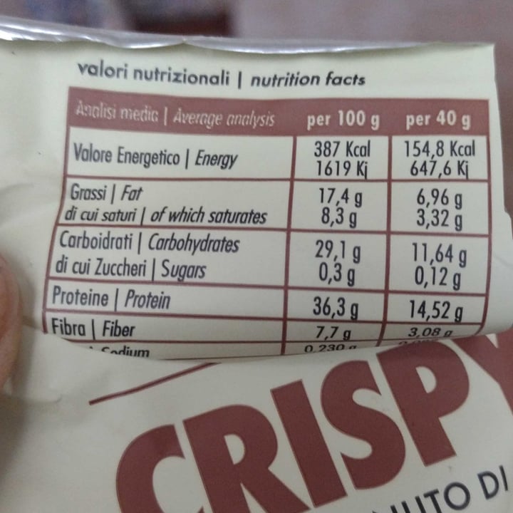 photo of Supplements italia Crispy Bar Nocciola shared by @dratini on  29 Jan 2024 - review