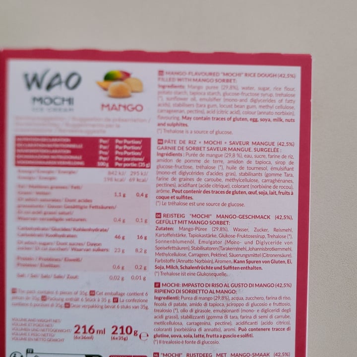 photo of Wao Mochi Ice Cream Mango shared by @chiarahakuna on  05 Jun 2025 - review